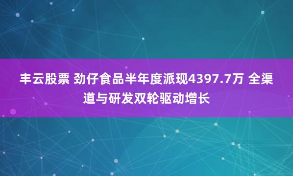 丰云股票 劲仔食品半年度派现4397.7万 全渠道与研发双轮驱动增长